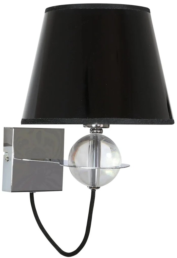 CLX Nástenná moderná lampa SALAMANCA, 1xE14, 40W, čiernozlatá