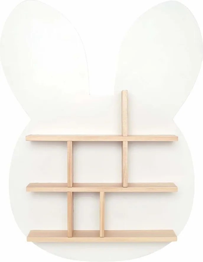 Polička do detskej izby zajačik biela