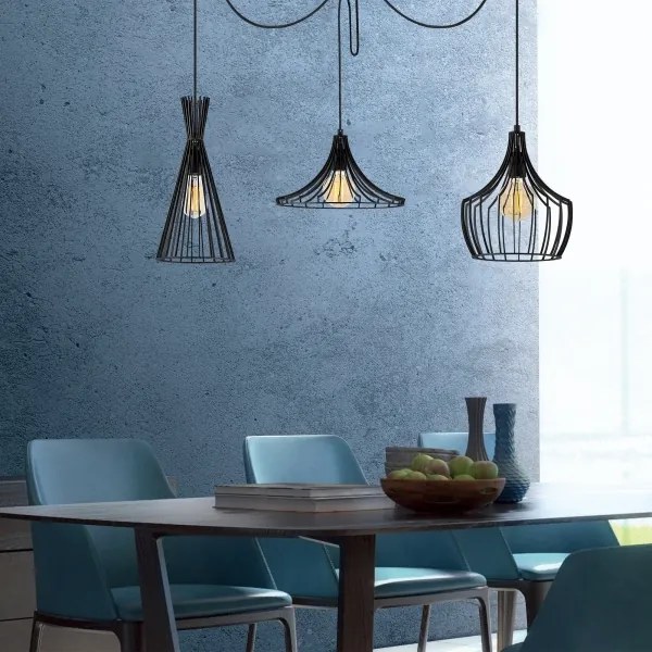 Luster na lanku MEZOPOTAMYA 3xE27/40W/230V pavúk