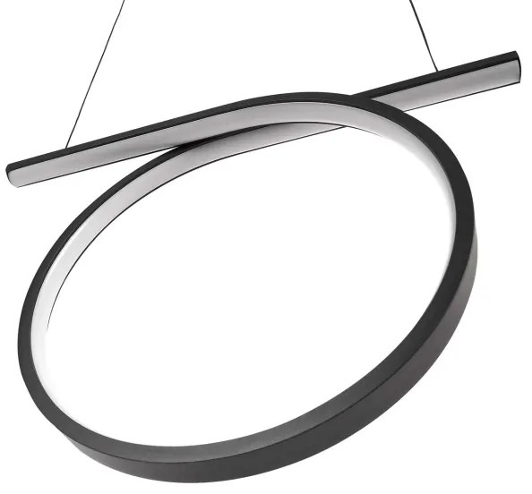 LED luster na lane ODETTA LED/30W/230V 4000K čierny