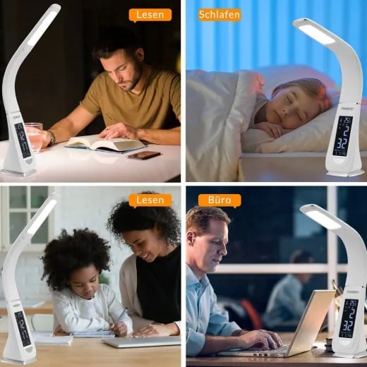 InternetovaZahrada - Stolná LED lampa Lilly - biela