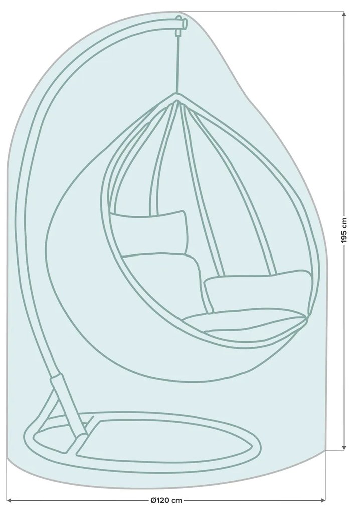 Ochranný obal na závesné hojdacie kreslo E-NBF110 - svetlosivá