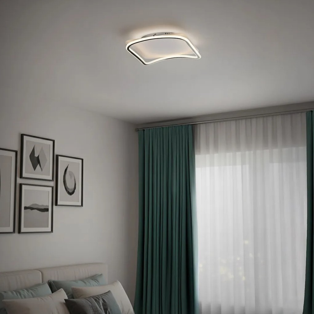 Stropné LED svietidlo Cali Square, 1x LED 30w, 4000k, b