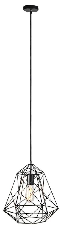 Priemyselné závesné svietidlo čierne - Framework Basic