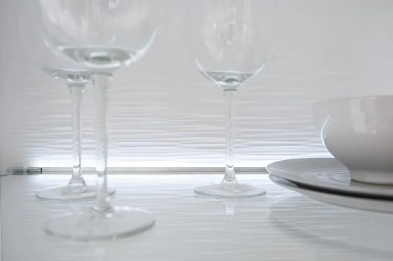 Obývacia stena Caracas kombi 333, grafit/biely lesk, s osvetlením