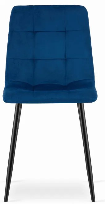 Jedálenská stolička KARA zamat - granátová (čierne nohy)