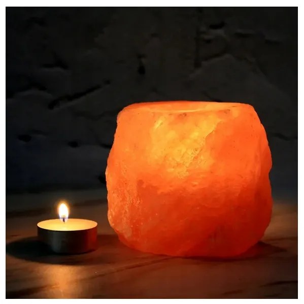 BERGE Soľná lampa NATURAL 900g - Ionizátor + sviečka