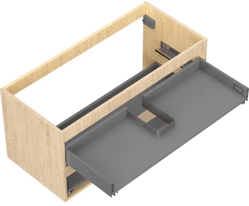 Mexen Box-A, závesná skrinka 100 cm, 2 zásuvky, dub, 91AX0-1000-470-2-81