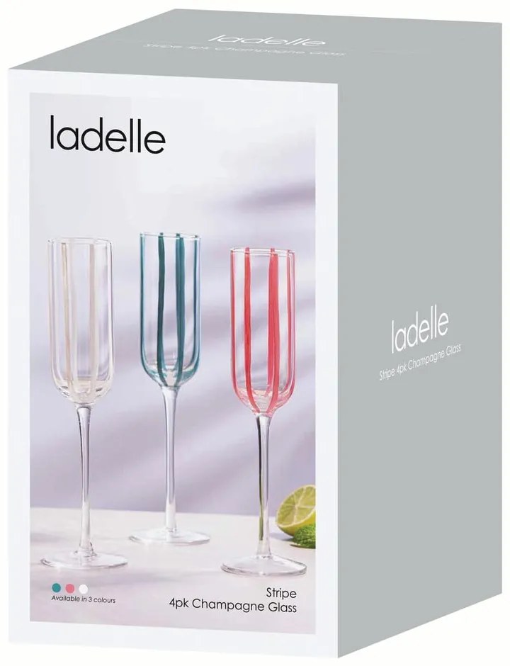 Poháre v súprave 4 ks na sekt 180 ml Stripe – Ladelle