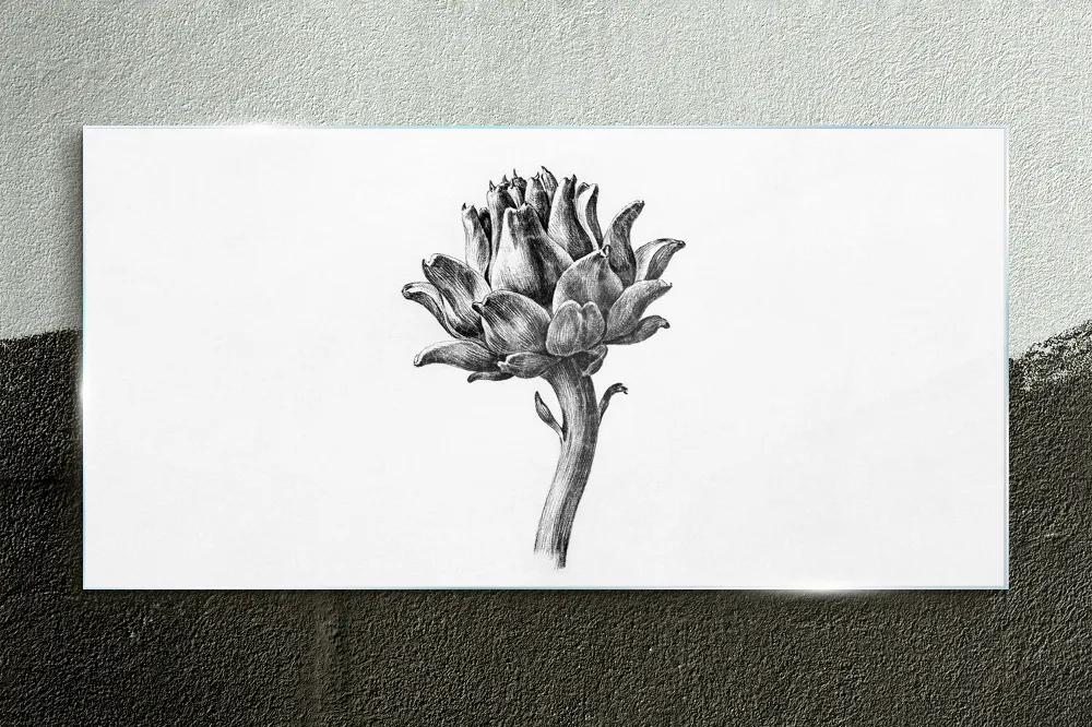 Obraz na skle Kreslenie kvetín