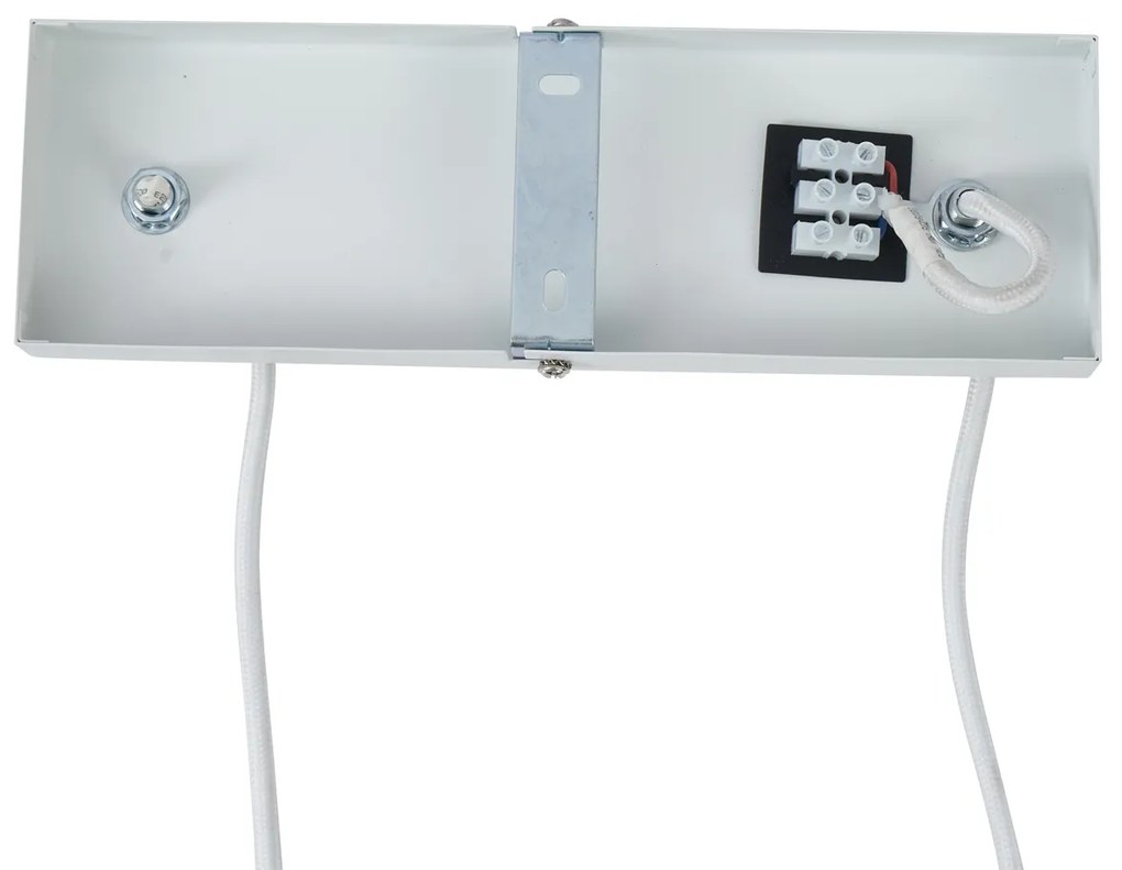 Moderné závesné svietidlo s potlačou dreva biele 6-svetiel - Jeana Straight