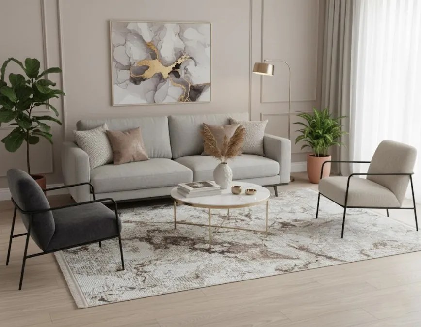 DC Koberec Exclusive 193 tmavá vizion zlatá Rozmer: 120×170 cm