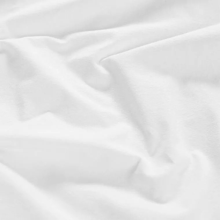 Napínacia plachta na posteľ jersey s elastanom biela sada 2 ks 90 x 200 cm