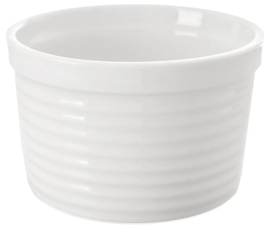 Zapekacia miska, pr. 10 cm, v. 6,5 cm, porcelán, biela, 12 ks