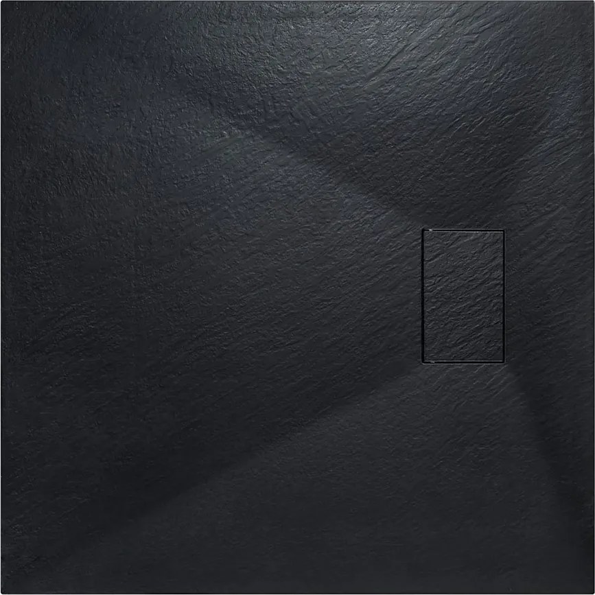 Besco Štvorcová sprchová vanička z SMC kompozitu VEXO BLACK SQ 80x80 (90x90) BESCO-Rozmery: 90x90