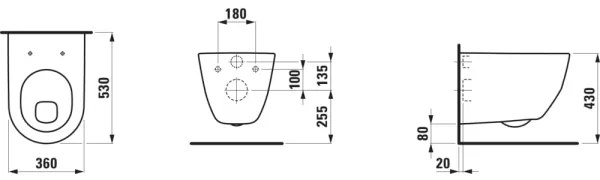 LAUFEN H8209590000001 - Závesné WC PRO keramika/biela