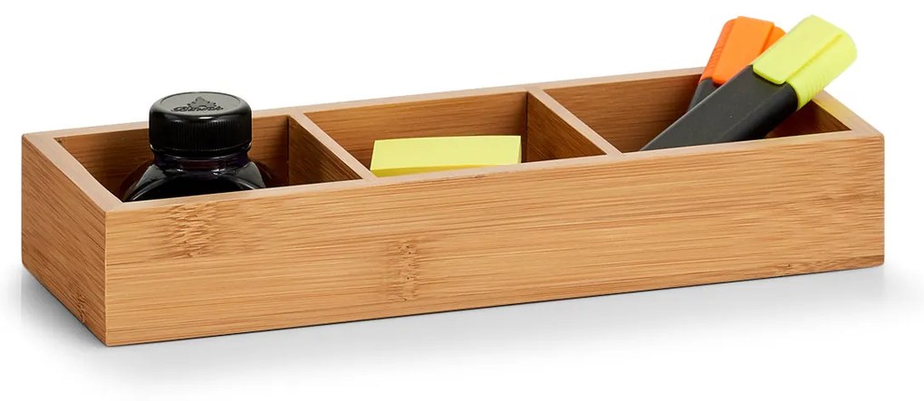 Zeller Present Úložný box s přepážkami, organizér do šuplíku, 3 části, DIVIDE, 28x10x5