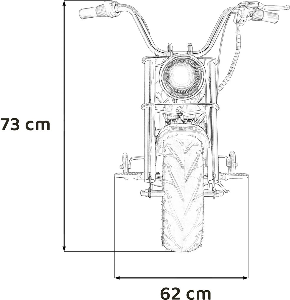 Ramiz Motocykel Chopper Warrior zelený