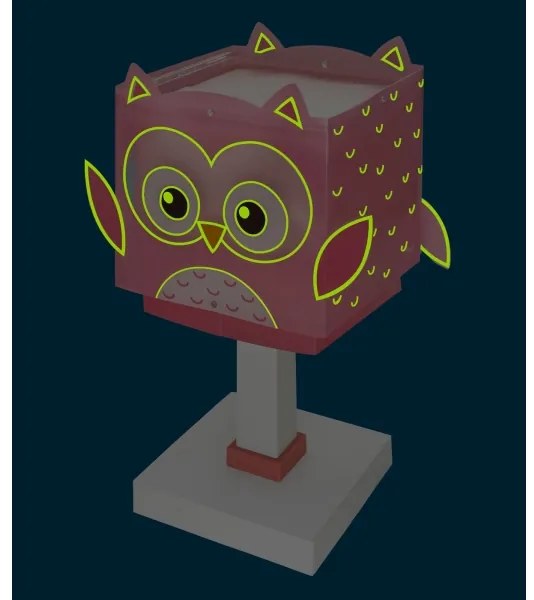 Dalber 64481N - LED detská lampička LITTLE OWL 1xG4/4W/230V ružová