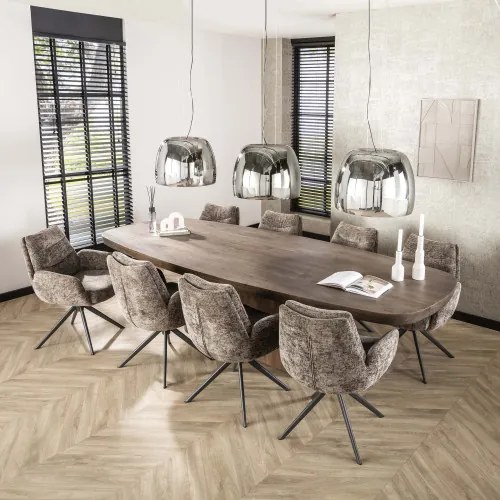 Jedálenský stôl XXL 20-28 Arcadia 300x120cm Drevo Hnedá Acacia  - Komfort-nábytok