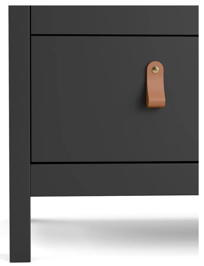 Čierna nízka komoda 82x80 cm Madrid – Tvilum