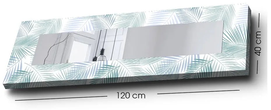 Nástenné zrkadlo s dreveným rámom 40x120 cm - Wallity