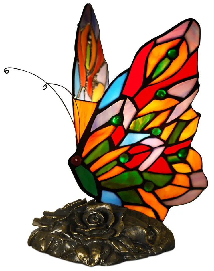 Lampa tiffany stolová 23*15*16 MOTÝĽ