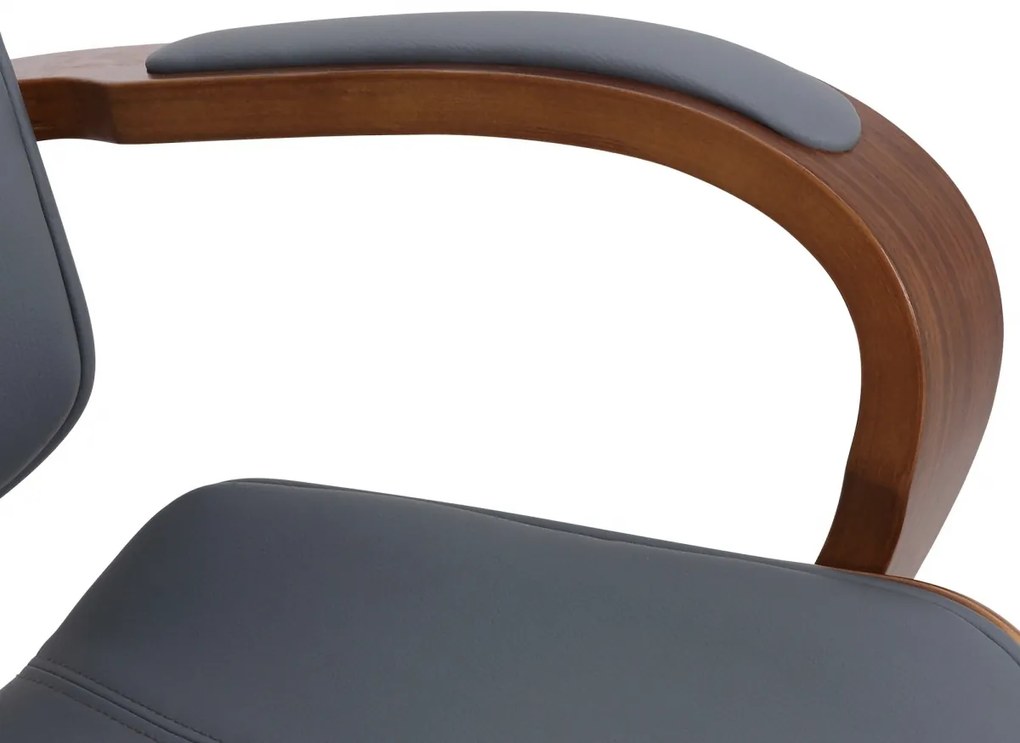 Design-Shop Kancelárska stolička Dayton - drevo orech - Sivá