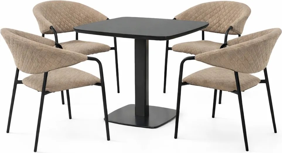 Doppler Picaso MELIA LIKA-TEX® mocca - záhradná/gastro súprava 4+1