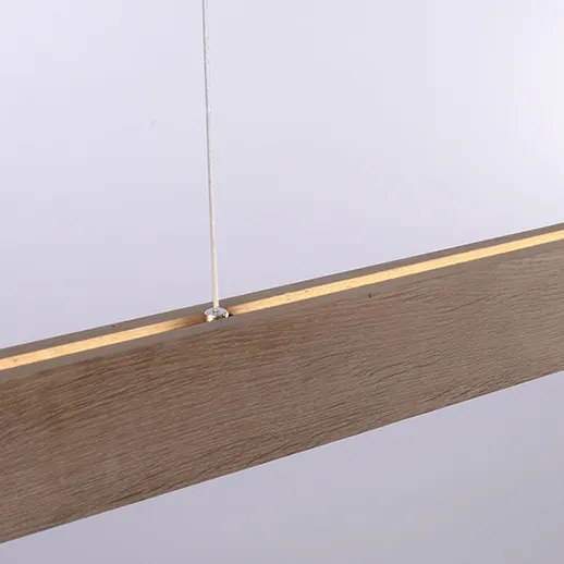 Závesné svietidlo hnedé 121 cm vrátane LED s diaľkovým ovládaním - Ajdin