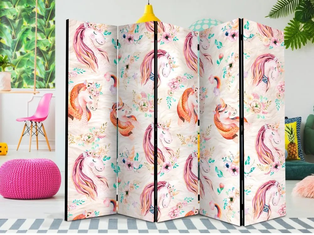 Artgeist Paraván - Pastel Unicorns II [Room Dividers]