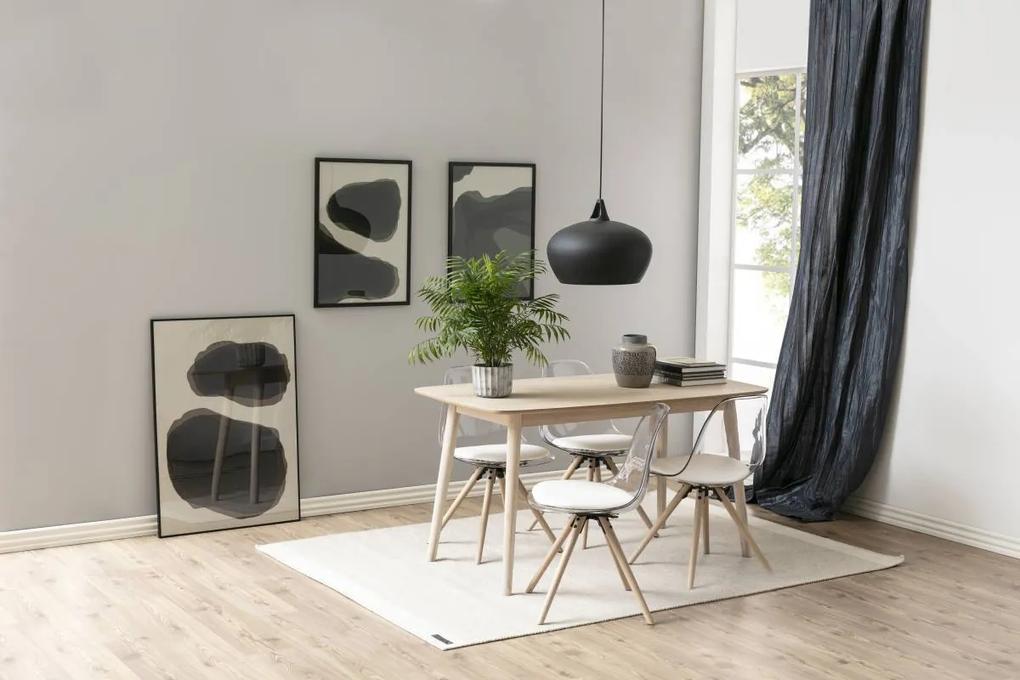 Dizajnová stolička Nera, priesvitná-biela