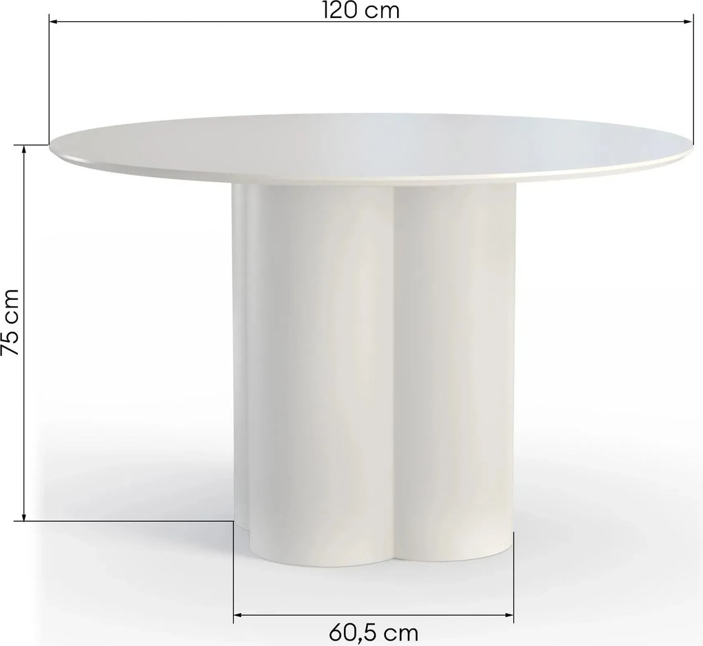 Jedálenský stôl Adaggio 120 cm sivo-béžový