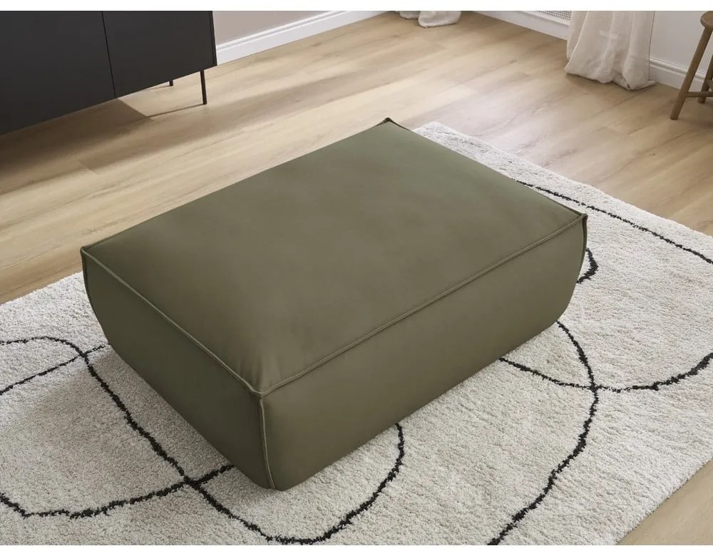 Zelená podnožka z imitácie kože Boheme – Bobochic Paris