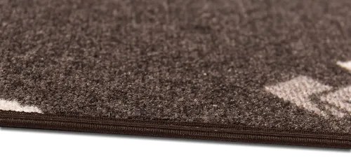 Koberce Breno Kusový koberec COFFEE PATTERN 44, hnedá, viacfarebná,67 x 180 cm