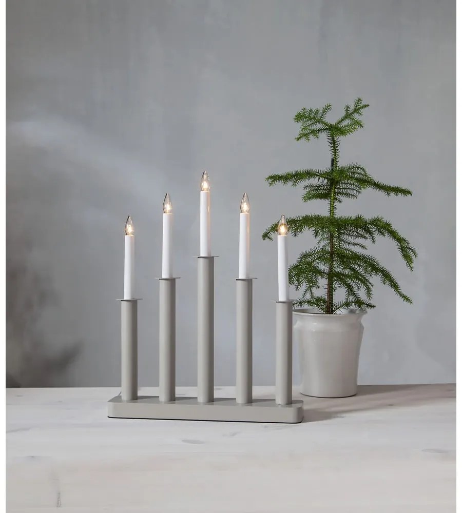 Béžová vianočná svetelná dekorácia Plate – Star Trading