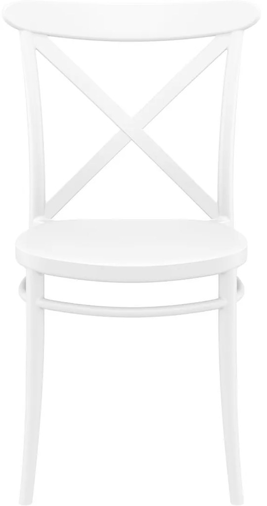 CROSS záhradná stolička bez podrúčok white