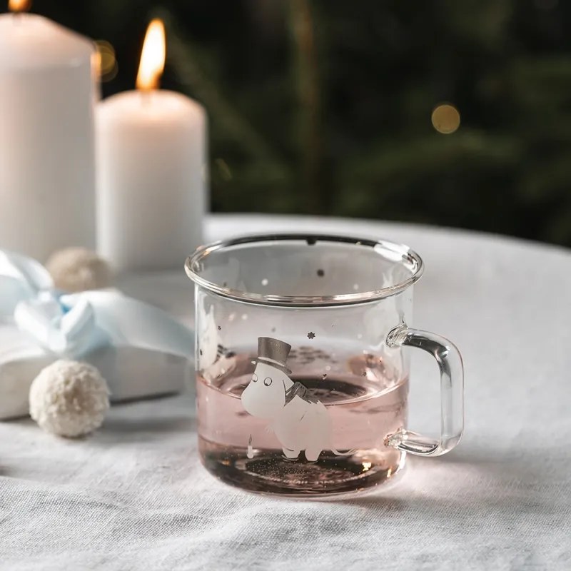 Sklenený hrnček Moomin Let it snow 0,35l