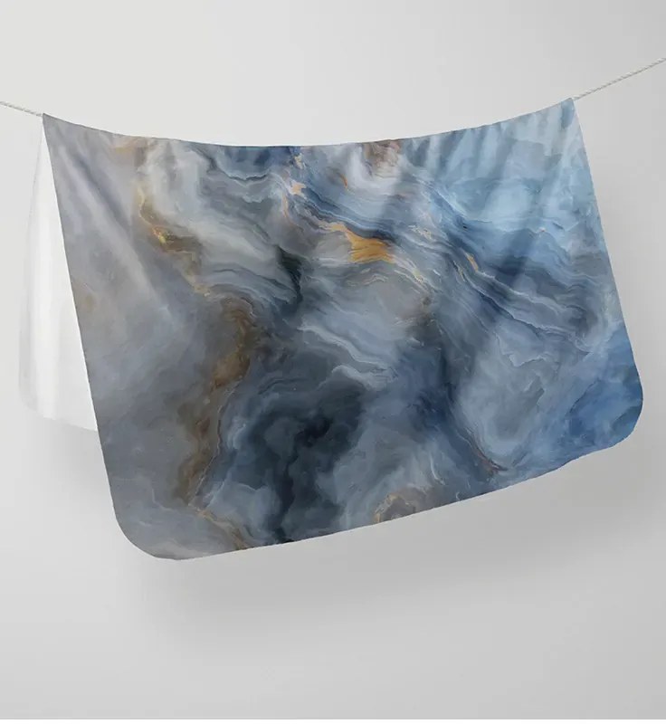 interesi Deka s mramorovým efektom modrá 130x170 cm