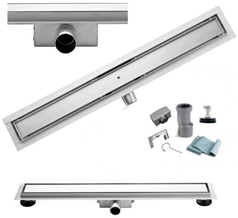 Sprchový podlahový žľab 60 cm - POD DLAŽBU M6004