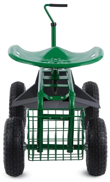 Waldbeck Park Ranger, záhradný vozík, 130 kg, pojazdný, odkladací priestor, oceľ, zelený