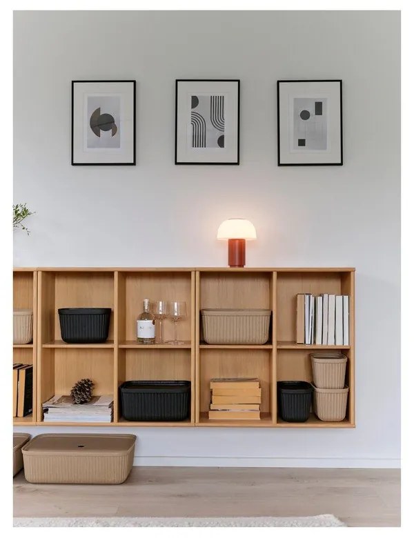 Svetlohnedé úložné boxy v súprave 2 ks s vekom 32x23x20,5 cm Pulp – Zone