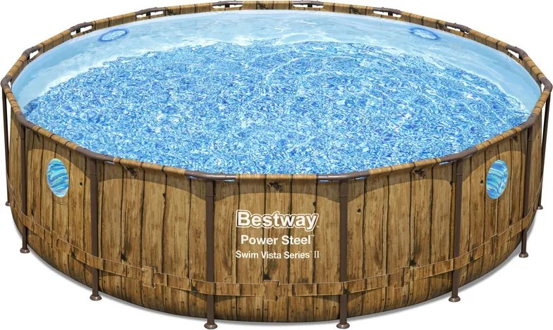 LEAN Záhradný rámový bazén okrúhly 488 x 122 cm Bestway 56725