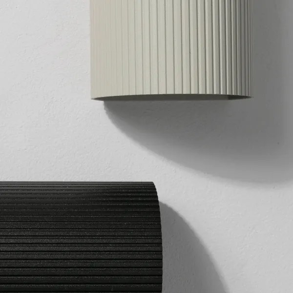 FARO 40528 - Nástenné svietidlo SOLE 1xGU10/8W/230V šedá vrúbkovaná zaokrúhlený