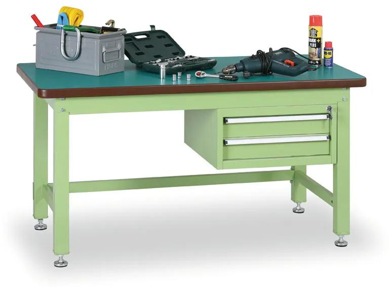 Dielenský stôl GL So závesným boxom na náradie, MDF + PVC doska, 2 zásuvky, 1800 x 750 x 800 mm