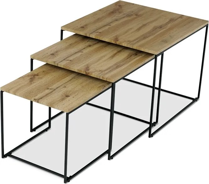 Autronic BONTEC Konferenčný stolík 60x60x51cm, mdf, divoký dub, AF-3008 OAK Farba: Hnedá