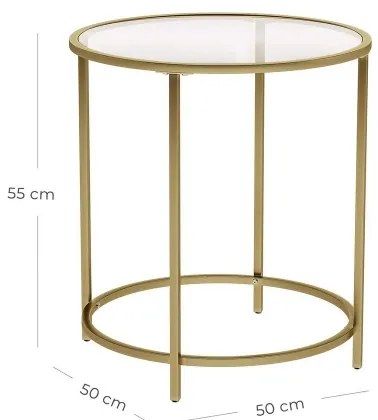 Odkladací stolík LYRA zlatý