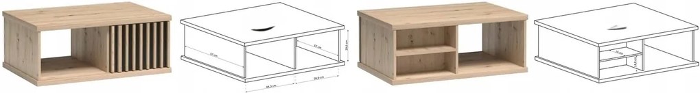 Konferenčný stolík Cali C8 dub artisan
