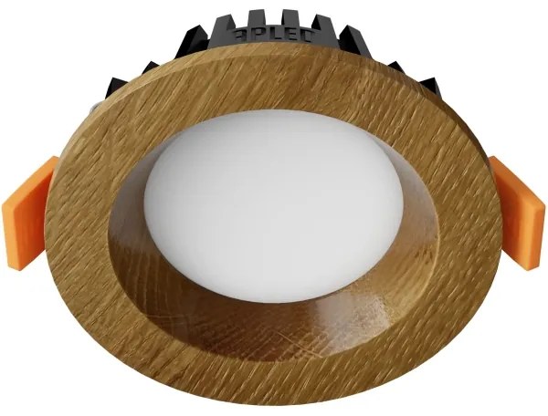 APLED - LED Podhľadové RONDO WOODLINE LED/3W/230V 3000K pr. 9 cm dub masív