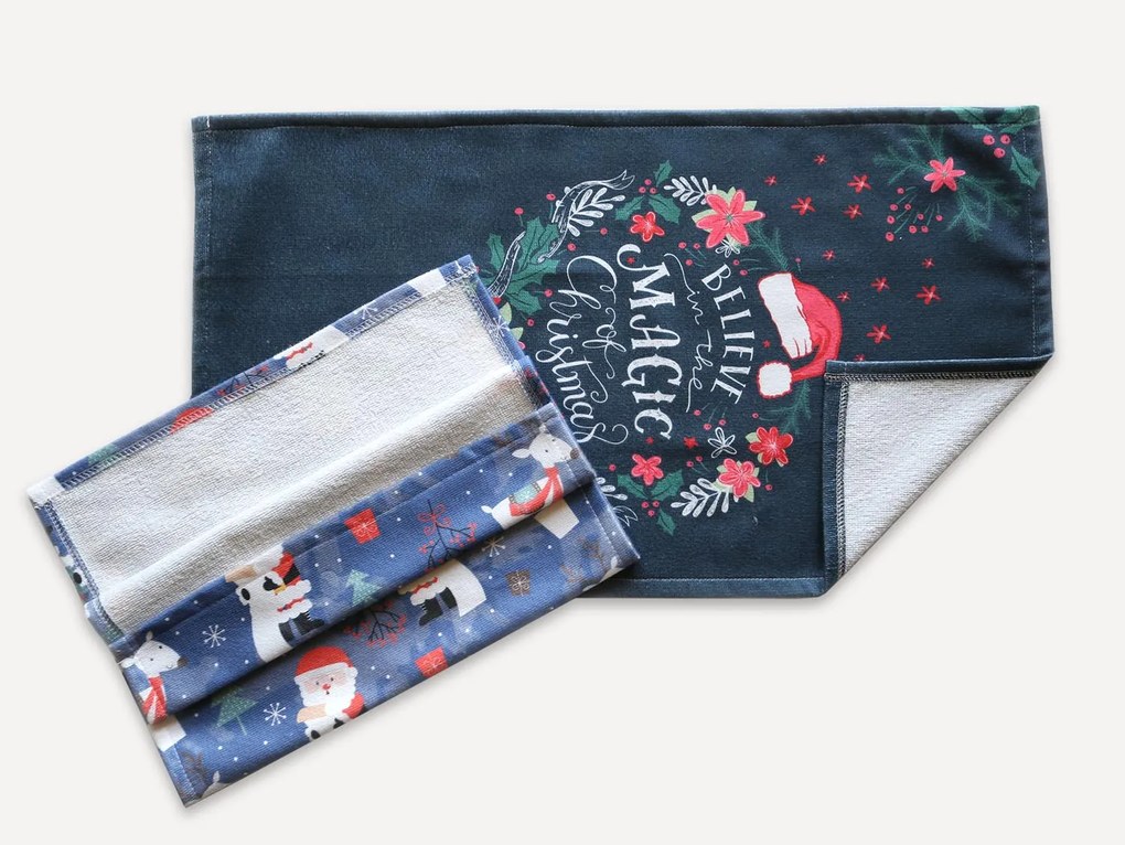 KUCHYNSKÉ UTIERKY MS HOME CHRISTMAS SADA 2 KS 38X60 CM VZOROVANÉ